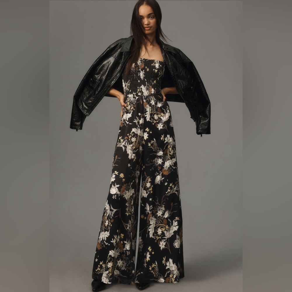 Pilcro SmockedPrinted Jumpsuit